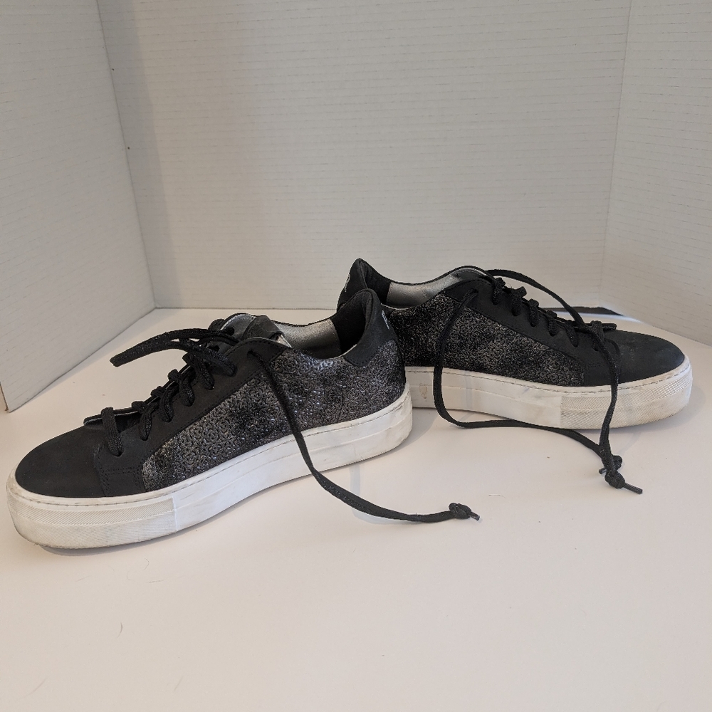 P448 Platform Lace Up Sneakers Silver Tongue Sz.39 EU EE5 - Picture 5 of 16